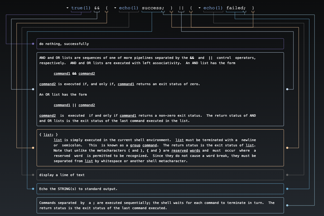 ExplainShell Results